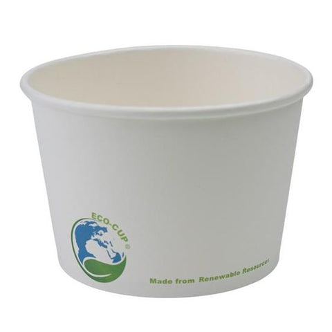 Eco-Packaging 16oz Compostable PLA Lined (Plant Based) Paper Takeout Food Container Bowls, Case of 500