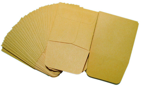 Brown Kraft Coin Envelopes 2.5"x4.25", 500/box - C-PAC